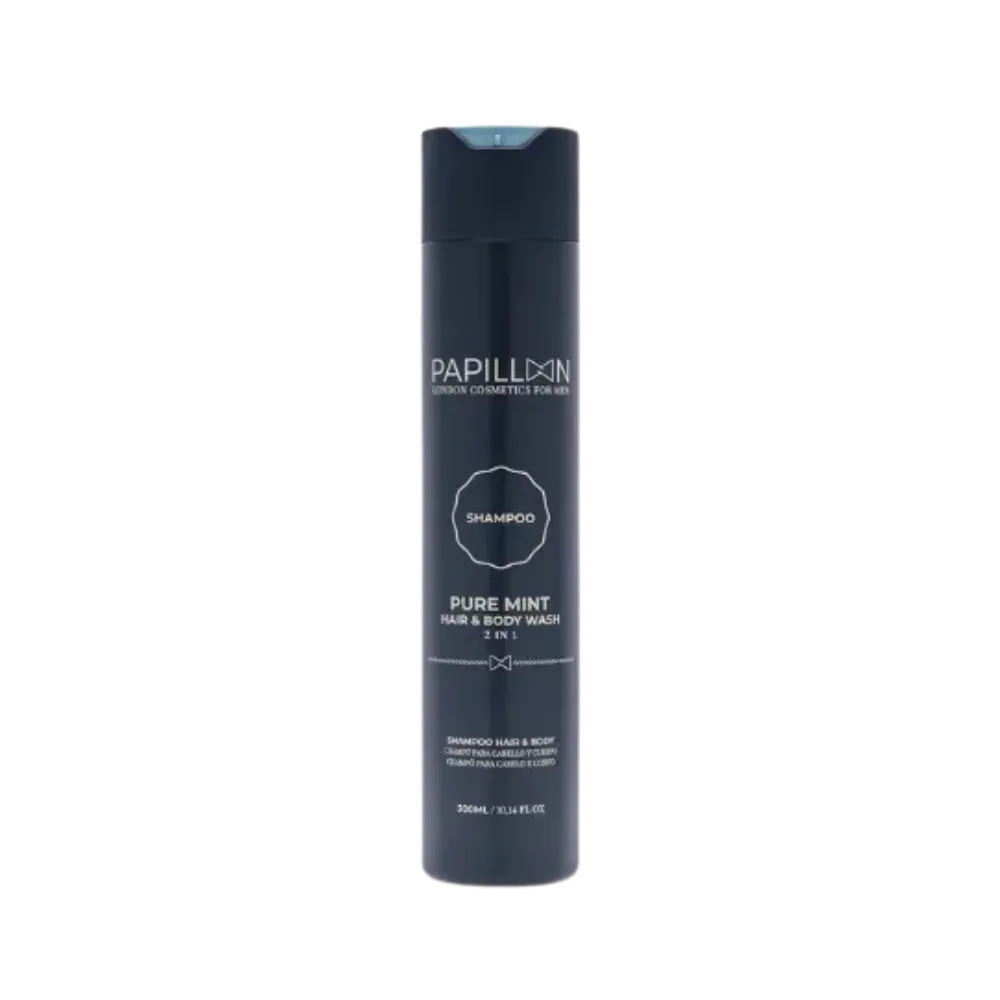 Papillon Champú Pure Mint para el pelo y la barba, 100 ml