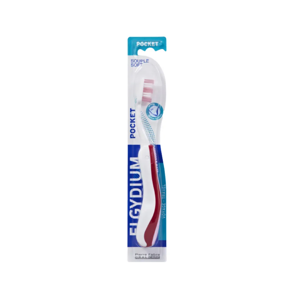 Elgydium Pocket Escova de Dentes de Viagem Média
