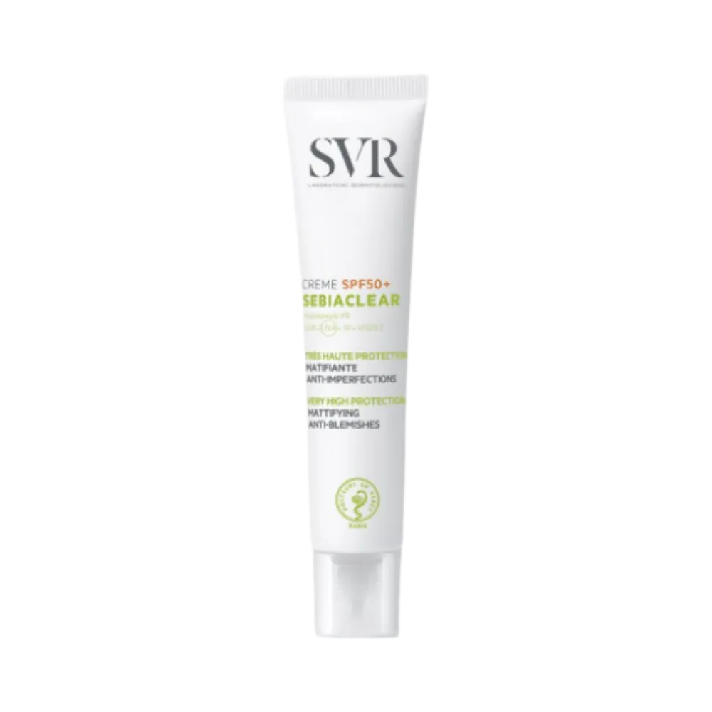 SVR Sebiaclear Creme matificante anti-imperfeições SPF50+ Bisnaga 40ml