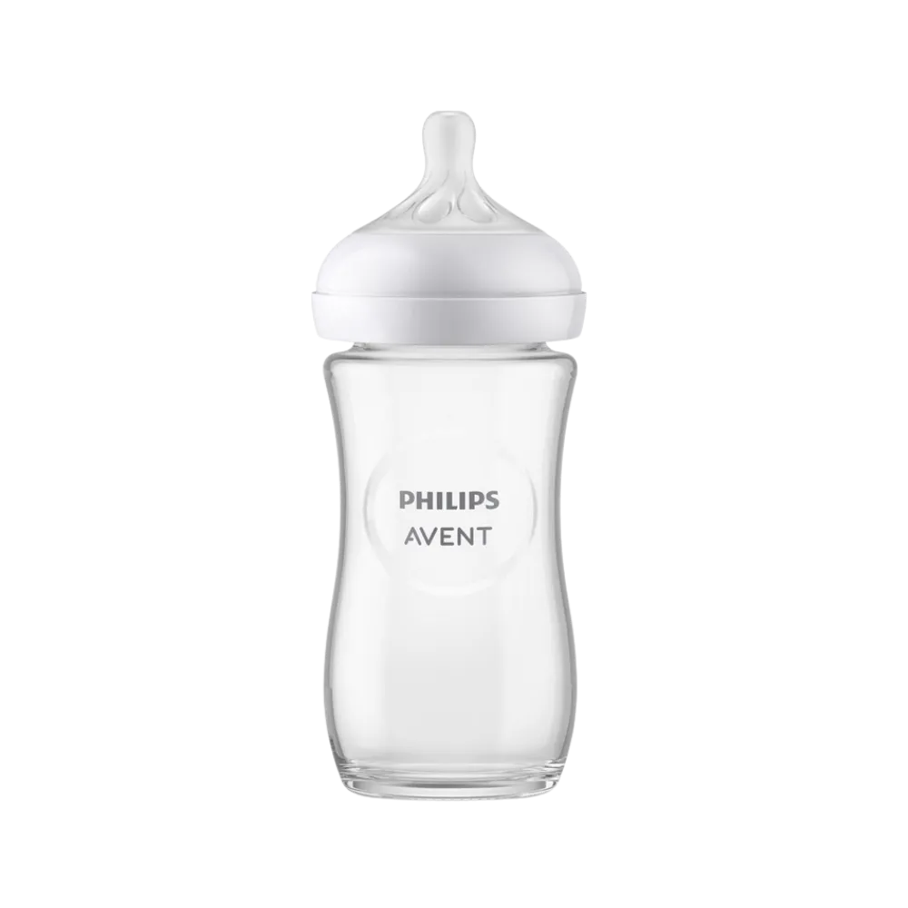 Biberon Philips Avent Natural Response en verre, 240 ml