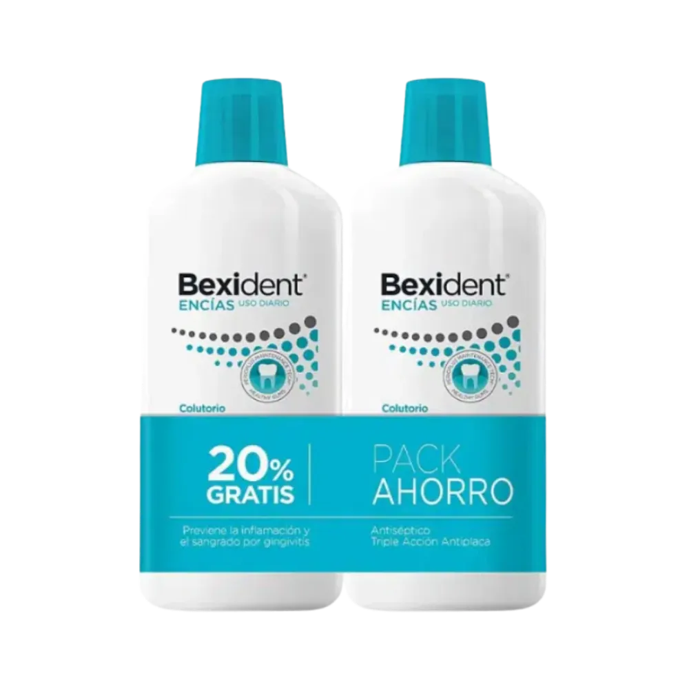 Bexident, élixir buccal pour les gencives, 2 x 500 ml