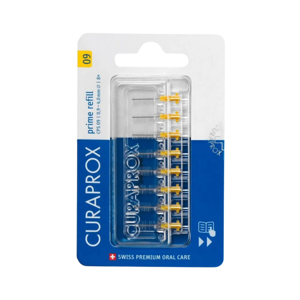 Curaprox Prime Brossettes de rechange, boîte de 9, 8 unités